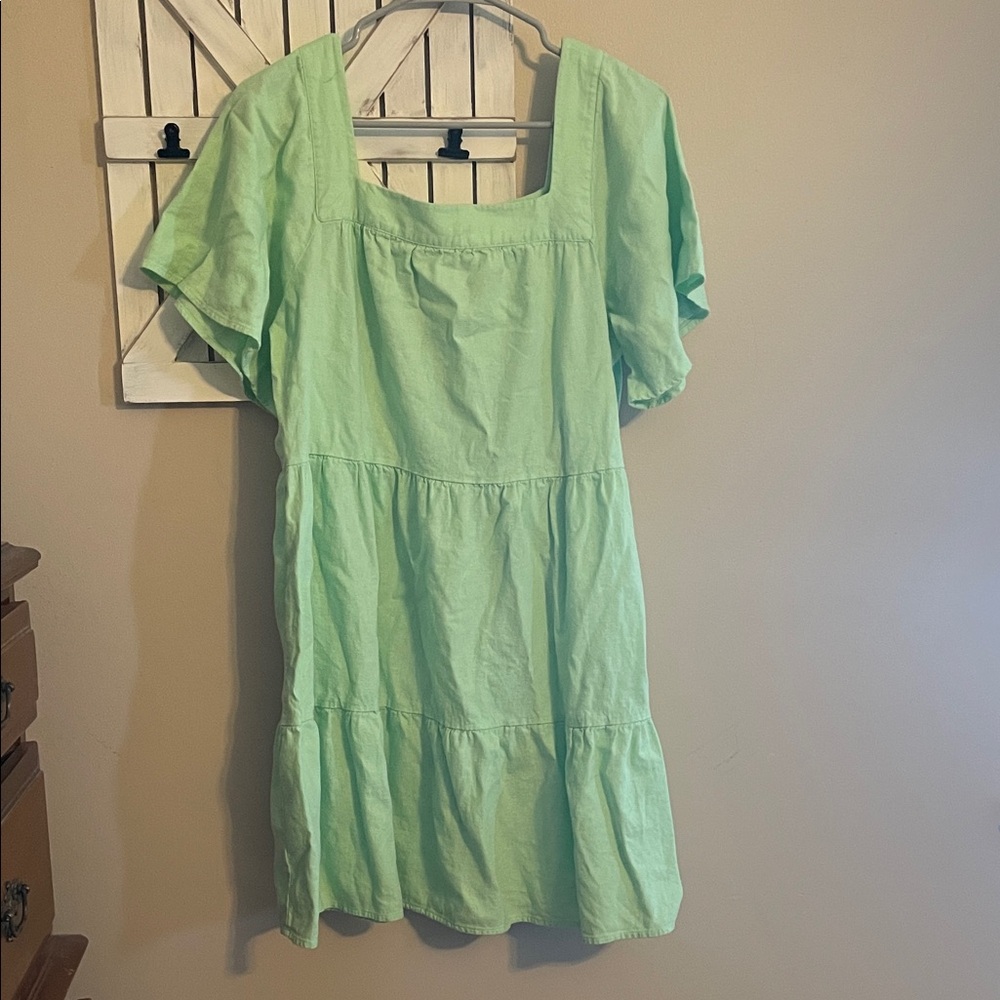LOFT Mint Green Linen Dress